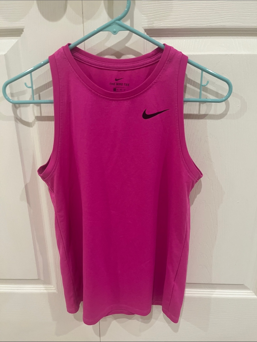 Nike Women’s Magenta Tank Top with Black Swoosh